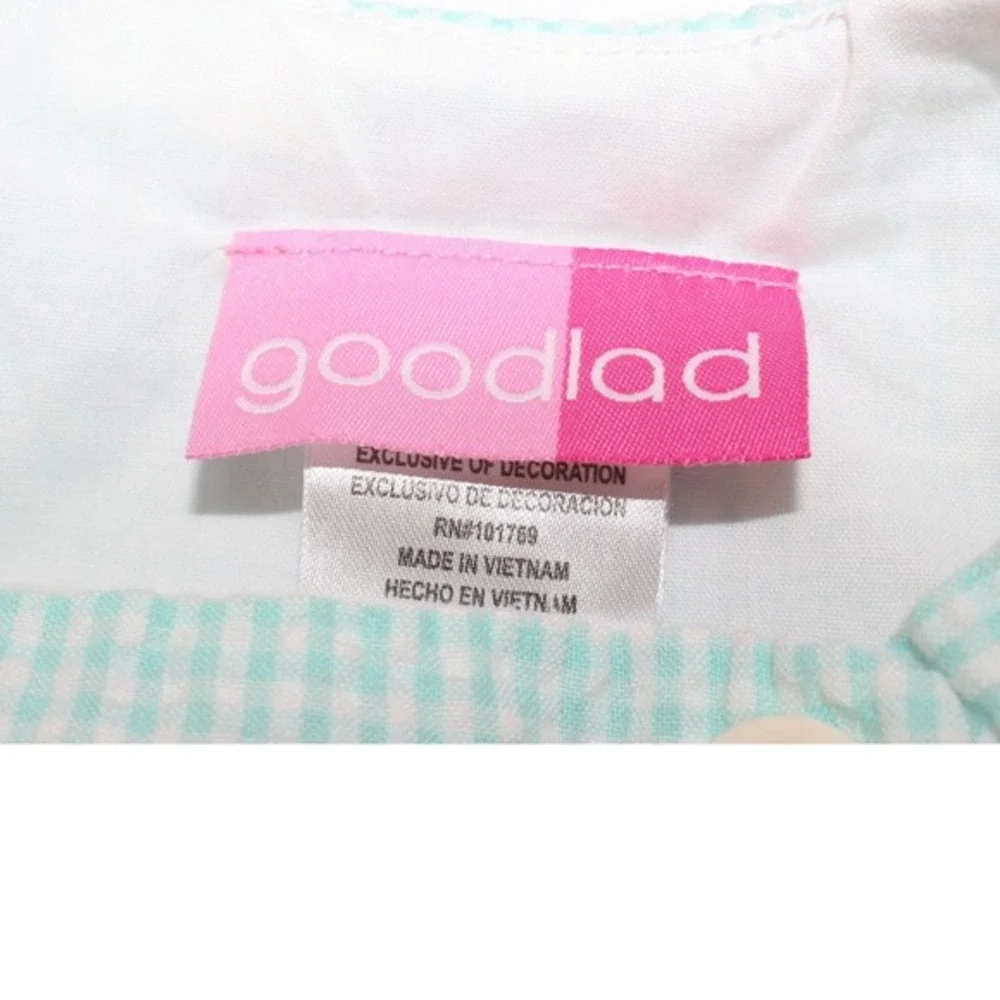 Goodlad Baby Girl‎ Gingham Seersucker Bunny Floral Set 6 Months Mint Green